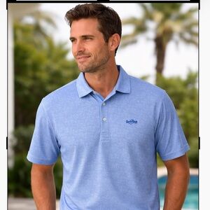 Donald Ross Golf Polo Shirt Quail‎ Ridge Paisley Blue Male Xl Casual Geometric